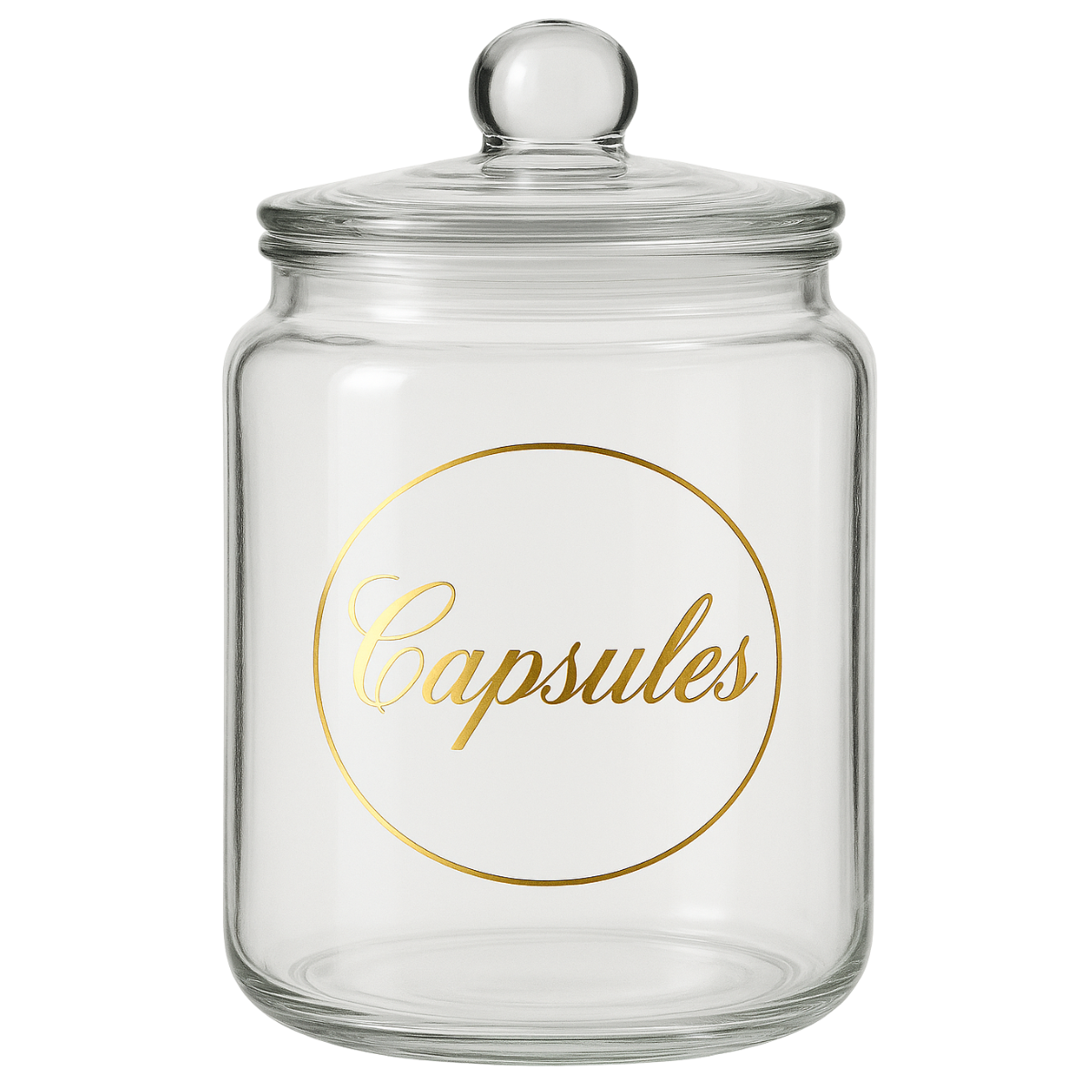 צנצנת זכוכית לאחסון קפסולות, , large image number 0