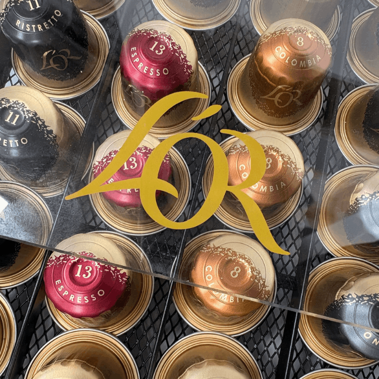 דיספליי זכוכית עם מגירת מתכת לקפסולות, , large image number 2